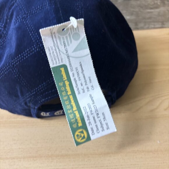 CB Hat Cap Strap Back Blue Navy Velvet Panel Sample NWT - Picture 6 of 13